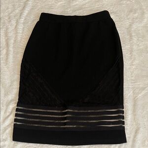 Black Women's Skirt sheer fabric to show off legs